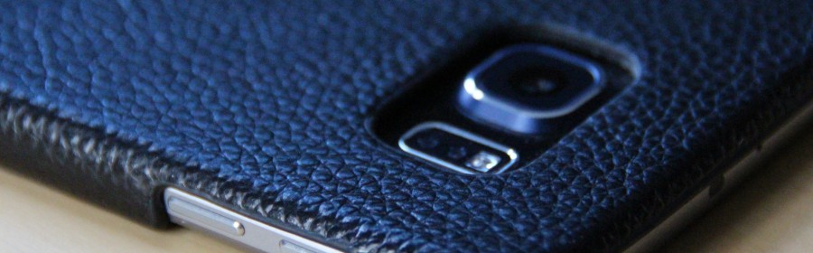 Samsung Galaxy S6 Stilgut Leder Case ohne Deckel in Schwarz