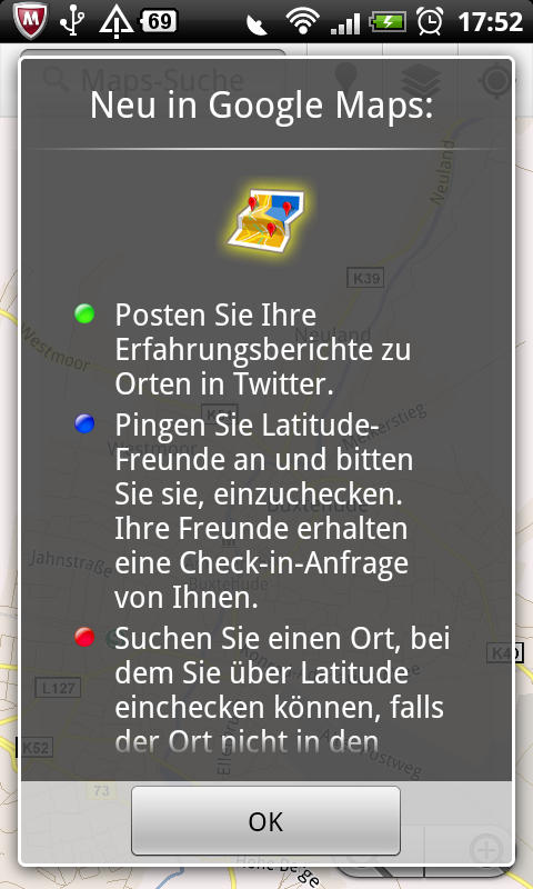 Google Maps 5.2.0 für Android