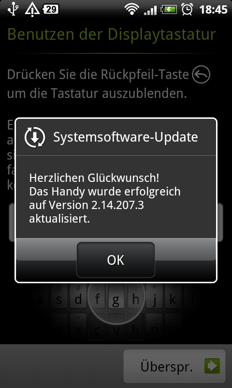 HTC Desire Update O2 Version 2.14.207.3
